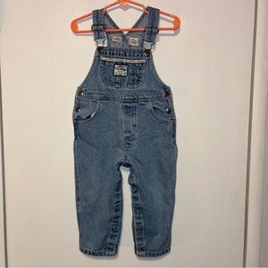 VTG Little Arizona Jeans Co Denim Overalls 2T Light Wash Snap Legs